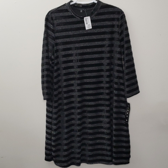 Tiana B. Silver and Black Tunic Dress Size XL - Picture 4 of 7